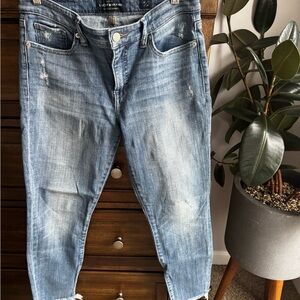 Lucky Brand Women's Distressed Skinny Jeans - Light Blue